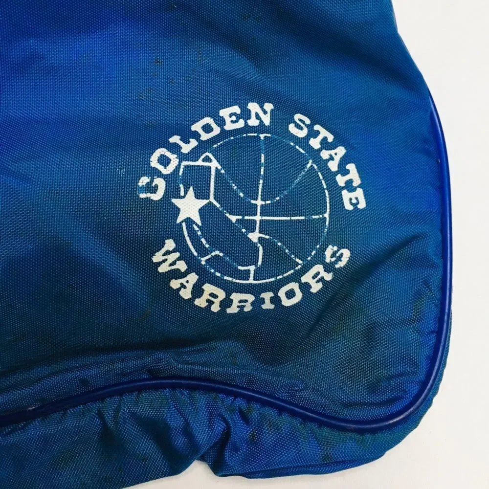 VTG 1990s Golden State Warriors NBA Basketball Blue & Gold Duffle Bag RARE.